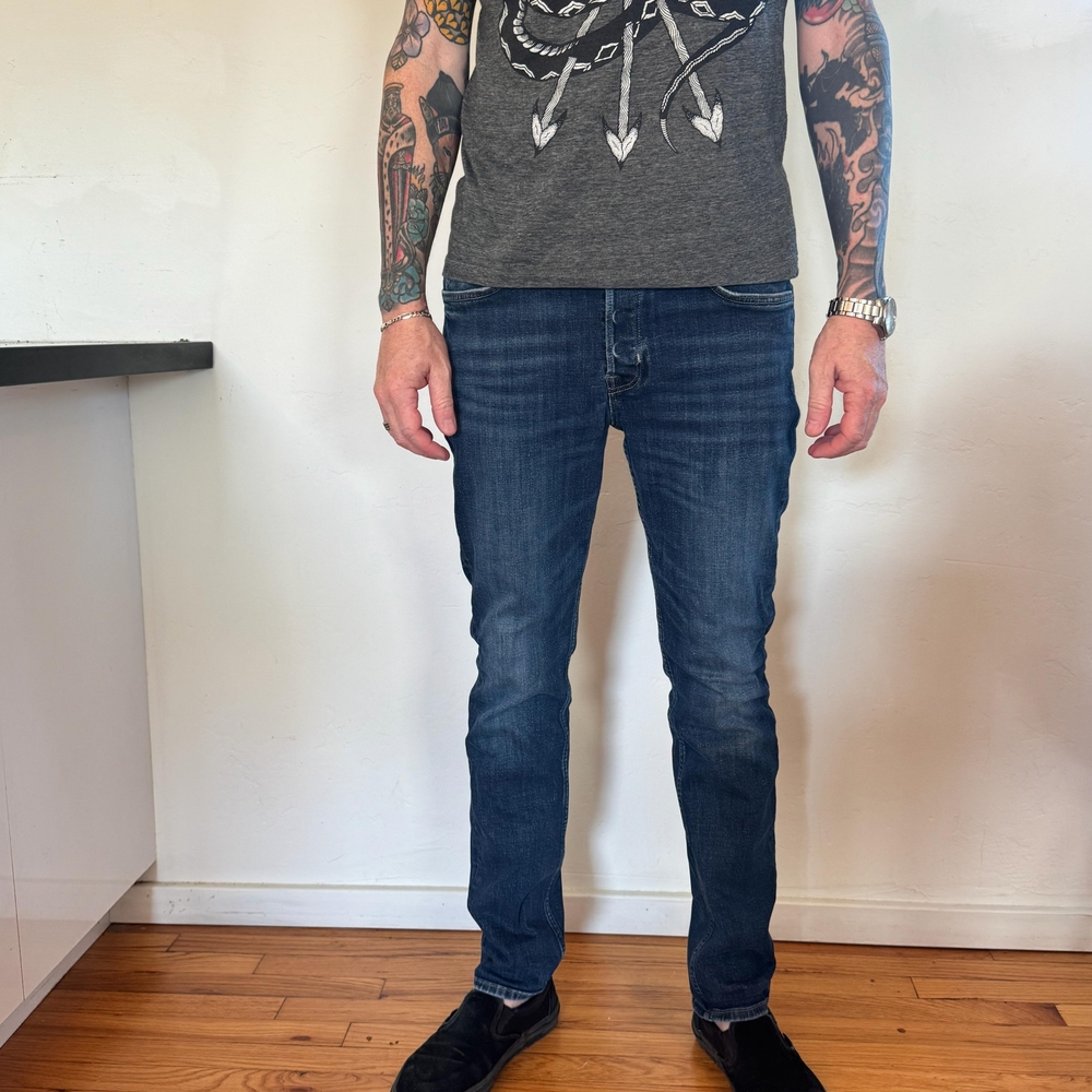 All Saints Dark Blue Slim Jeans